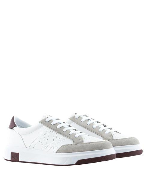 ARMANI EXCHANGE A|X Turnschuhe op.weiß+bordeaux - Herrenschuhe