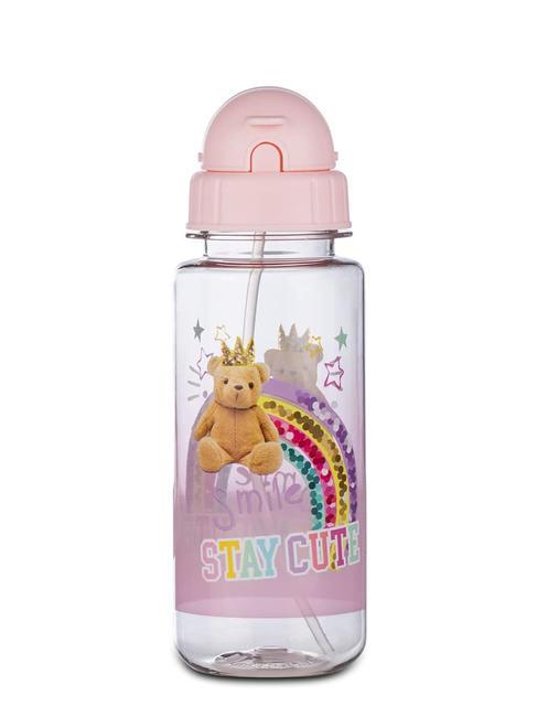 TRI-COASTAL BEAR Trinkflasche mit Strohhalmverschluss 414 ml Rosa - Thermosflaschen