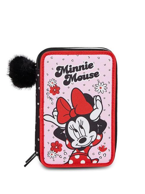 MINNIE MOUSE M IS FOR MOUSE Federmäppchen mit 3 Reißverschlüssen und Schulset Schwarz - Etuis und Zubehör