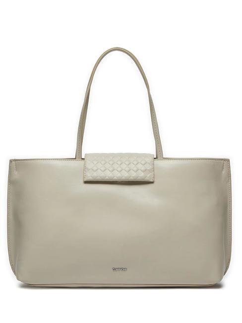 CALVIN KLEIN CALVIN MINI QUILT Schultertasche dunkel ecru - Damentaschen