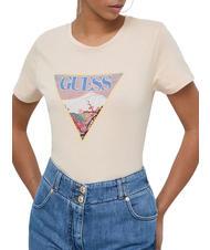 GUESS FUJI EASY  Baumwoll t-shirt ruhiger Sand multi - T-Shirts und Tops f&uuml;r Damen - 1