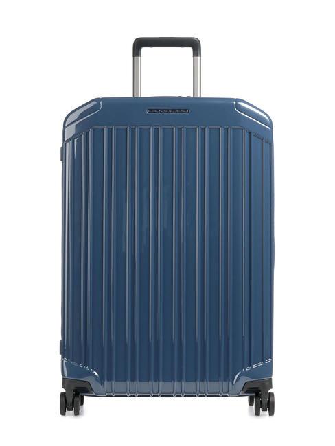 PIQUADRO PQ-LIGHT Ultraschlanker mittelgroßer Trolley Blau - Harte Trolleys