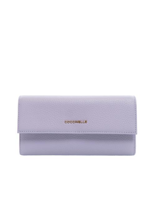 COCCINELLE METALLIC SOFT Geldbörse aus strukturiertem Leder lav./lav. - Brieftaschen Damen