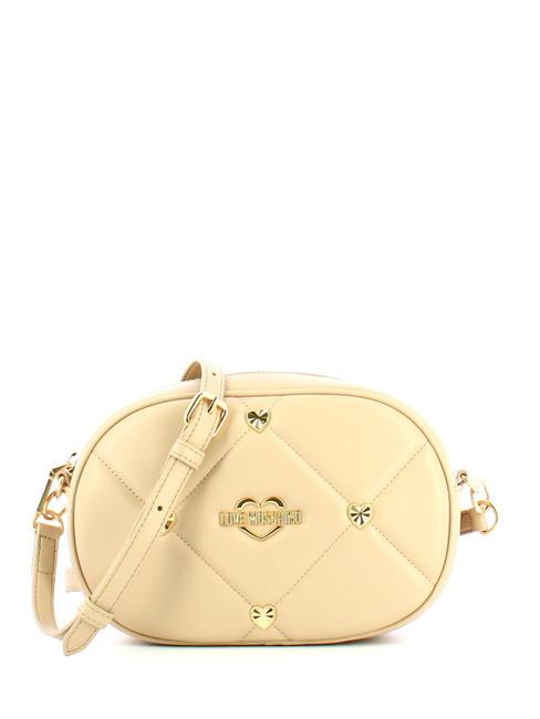 LOVE MOSCHINO GOLD HEART Mini-Umhängetasche Creme - Damentaschen