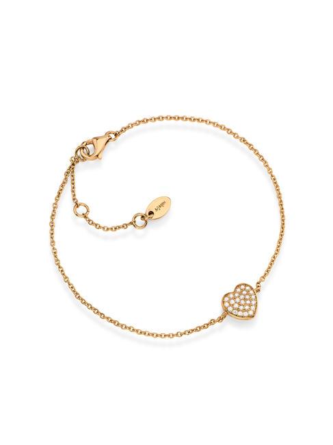 AMEN COCCOLE LUXURY Herz-Charm-Armband mit Zirkonen Rose - Armbänder