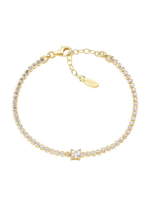 AMEN TENNIS Armband mit weißen Zirkonen Gold - Armbänder
