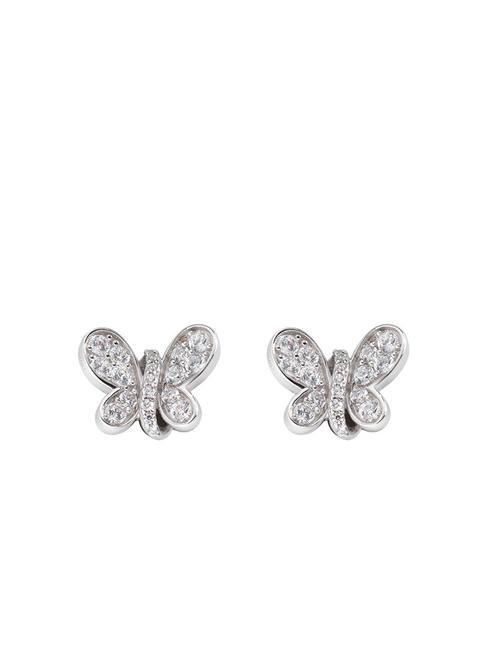 AMEN FARFALLE Ohrringe aus weißem Zirkon-Silber Rhodium - Ohrringe