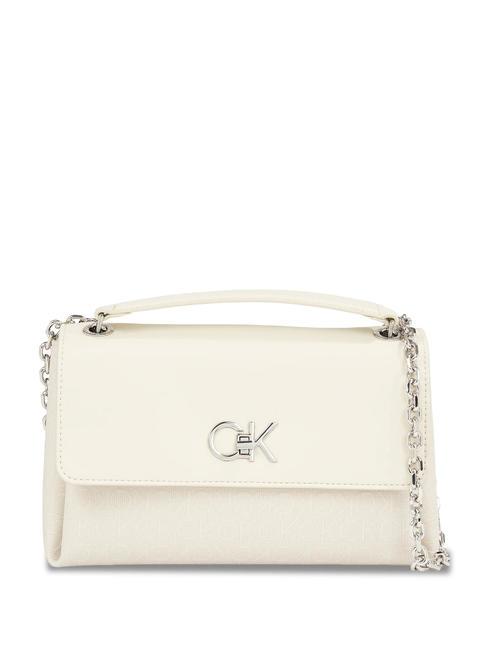 CALVIN KLEIN RE-LOCK Convertible Schulter-/Umhängetasche dunkel ecru - Damentaschen
