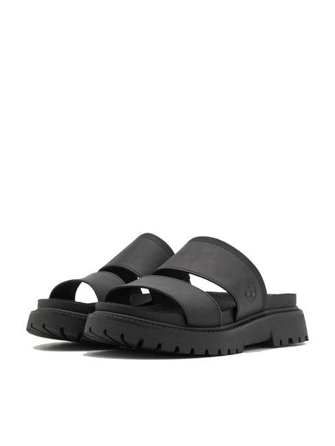 TIMBERLAND CLAIREMONT WAY Sandale aus Leder schwarzes Vollkorn - Damenschuhe