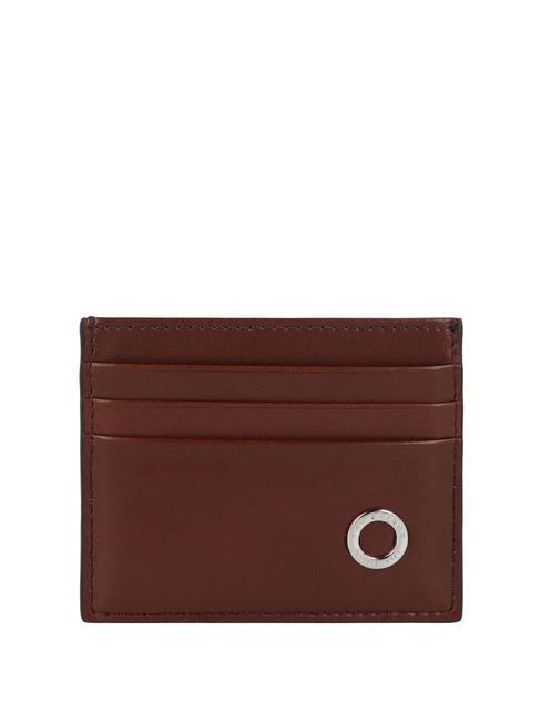 THE BRIDGE BIAGIO  Kartenhalter aus Leder Braun 14/Ruthenium Palladium - Brieftaschen Herren