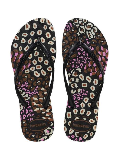 HAVAIANAS SLIM ANIMALS SLIM ANIMALS Flip-Flops schwarz/rosa Limonade - Damenschuhe
