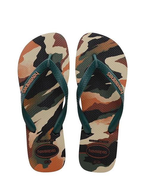 HAVAIANAS Infradito TOP CAMU schwarz/pantanalgrün - Schuhe Unisex