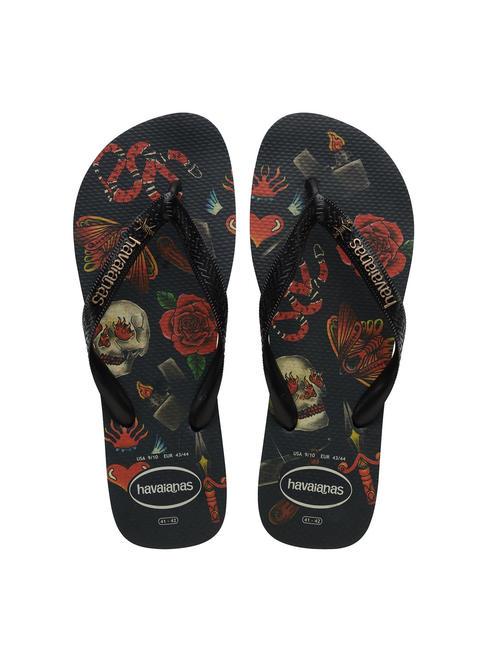 HAVAIANAS TOP TRIBO Flip Flops Schwarz Schwarz - Herrenschuhe