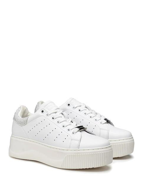 CULT PERRY 3162 Plateau-Sneaker aus Leder weiß/eis - Damenschuhe