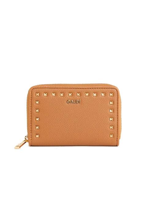 GAUDÌ VENICE Kleine Geldbörse mit umlaufendem Reißverschluss Mandel - Brieftaschen Damen