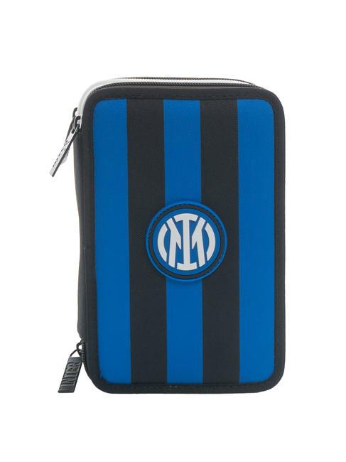 INTER FOOTBALL GENIUS Federmäppchen mit 3 Reißverschlüssen und Schulset Elektrisches Blau - Etuis und Zubehör