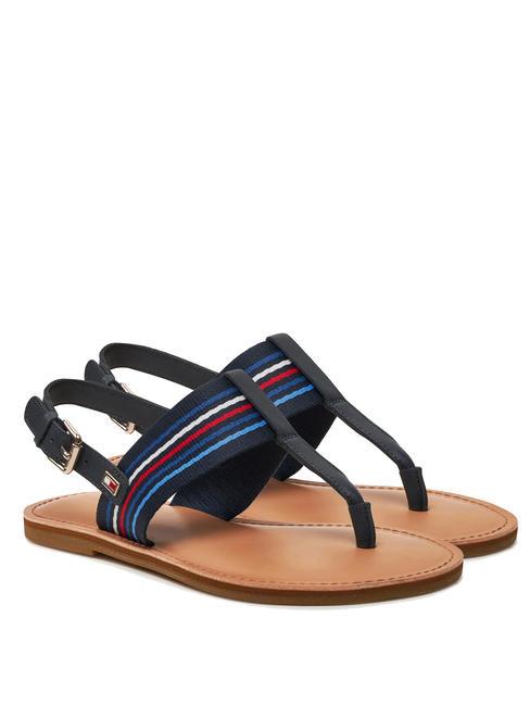 TOMMY HILFIGER FLAT STRIPES Slingback-Flip-Flop-Sandalen Raum blau - Damenschuhe
