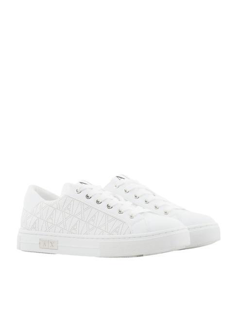 ARMANI EXCHANGE OVER LASER Allover-Logo-Sneaker OP WEISS - Damenschuhe