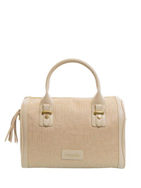 BRACCIALINI FONT Umhängetasche aus Jacquard Beige - Damentaschen
