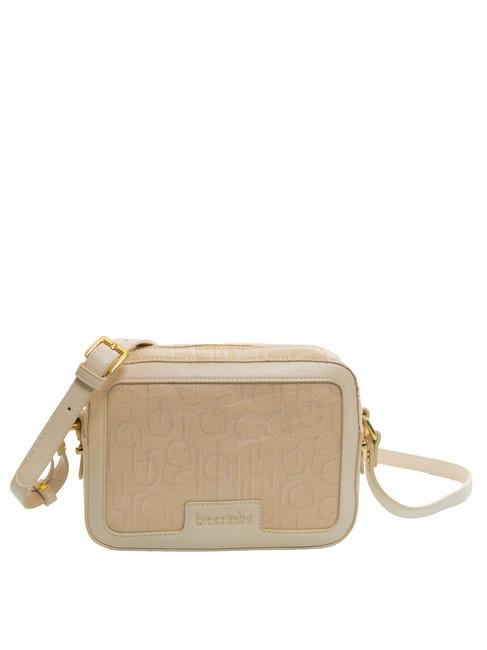 BRACCIALINI FONT Kameratasche aus Jacquard Beige - Damentaschen