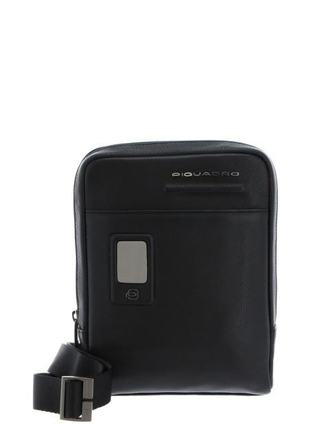 PIQUADRO AKRON Lederumhängetasche für iPad mini Schwarz - Umhängetaschen Herren