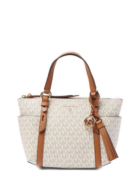 MICHAEL KORS SULLIVAN Handtasche mit Schultergurt Vanille/Acrn - Damentaschen