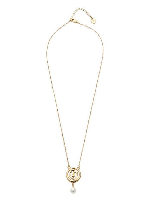 LIUJO LOGO Halskette mit Anhänger und Perle goldene Rose - Halsketten