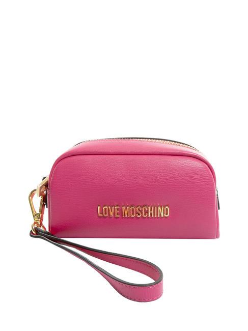 LOVE MOSCHINO METALLIC LOGO Kosmetiktasche mit Manschette Fuchsie - Etuitaschen &amp; Necessaire