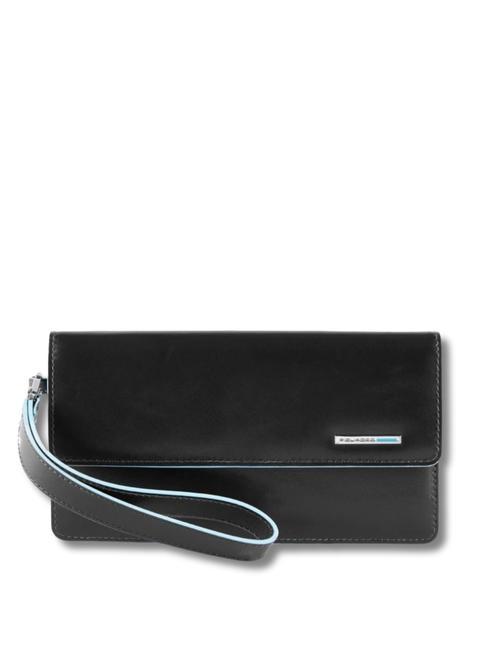 PIQUADRO BLUE SQUARE Leder-Geldbörse/Smartphone-Halter Schwarz - Brieftaschen Herren