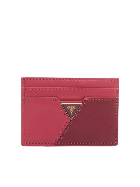 GUESS TRIANGLE LOGO Flacher Kartenhalter fuchsia multi - Brieftaschen Damen