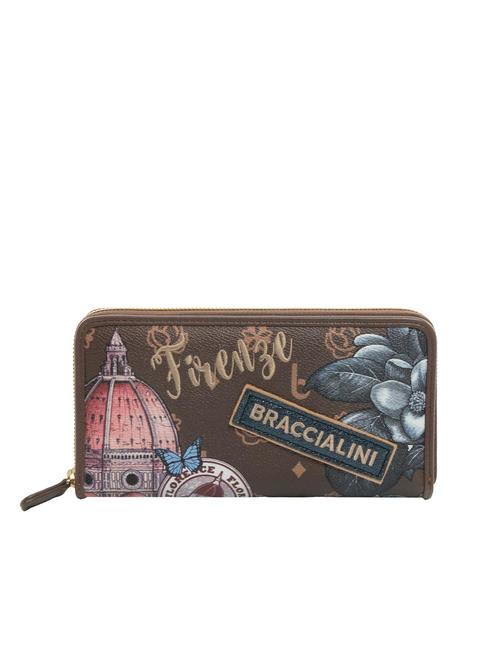 BRACCIALINI CARTOLINE FIRENZE Große Geldbörse mit umlaufendem Reißverschluss multi - Brieftaschen Damen
