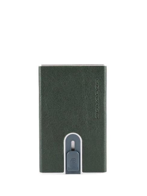 PIQUADRO BLUE SQUARE SPECIAL Kartenetui aus Leder GRÜN - Brieftaschen Herren