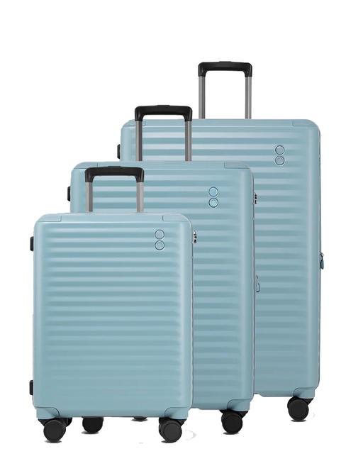 ECHOLAC CELESTRA BLX Set mit 3 Trolleys: Kabine, mittel und groß, erweiterbar Schieferblau - Trolleyset
