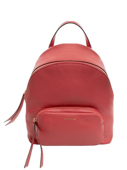 COCCINELLE JEN Rucksack aus gehämmertem Leder Preiselbeeren - Damentaschen