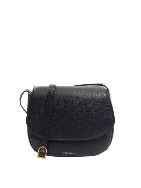 COCCINELLE CHERRY Mini-Schultertasche aus Leder Mitternachtsblau - Damentaschen