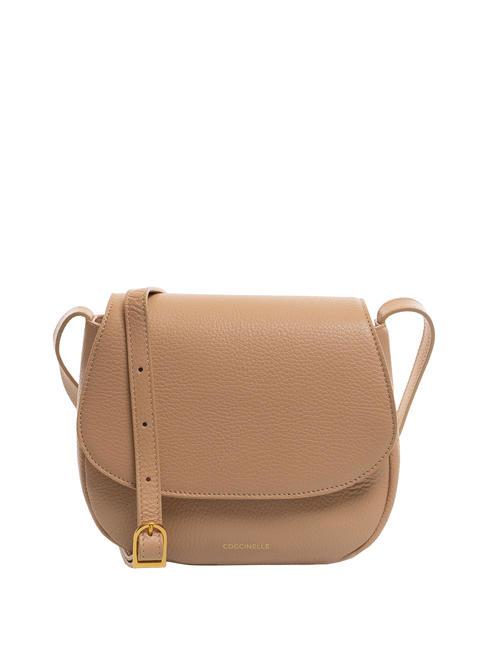 COCCINELLE CHERRY Mini-Schultertasche aus Leder getoastet - Damentaschen