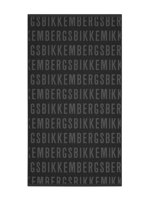 BIKKEMBERGS LOGO ALL OVER Strandtuch aus Baumwolle Schwarz - Reisezubehör