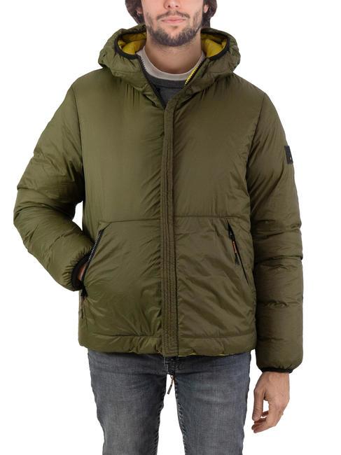 DEKKER PRINI NY DOUBLE Doppelseitige Daunenjacke mit Kapuze dunkles Oliv - Apfelgrün - Daunenjacken für Herren