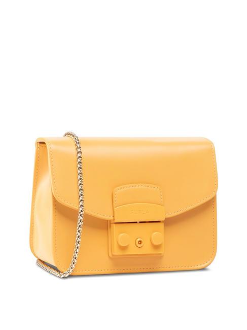 FURLA METROPOLIS MINI  METROPOLIS MINI Micro Bag mit Schulterriemen, aus Leder Sonnenblume - Damentaschen