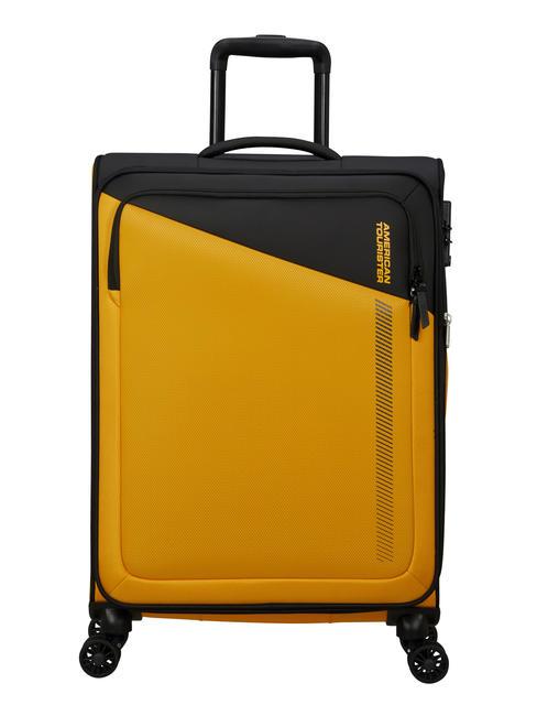 AMERICAN TOURISTER DARING DASH Mittelgroßer erweiterbarer Trolley Schwarz Gelb - Halbharte Trolleys
