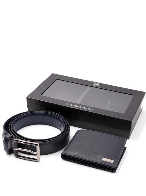 ROCCOBAROCCO GIFT BOX Gürtel + Ledergeldbörse Schwarz - Brieftaschen Herren