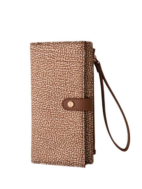 BORBONESE CLASSICA Smartphone-Taschengeldbörse beiger Meer - Brieftaschen Damen