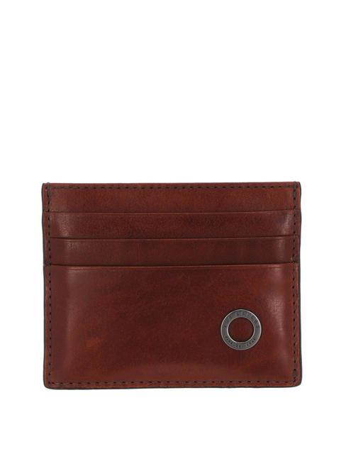 THE BRIDGE BIAGIO  Kartenhalter aus Leder Braun 14/Ruthenium Palladium - Brieftaschen Herren