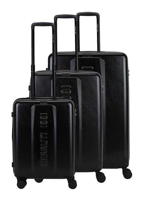 CERRUTI 1881 Trolley-Set: Kabine, mittel, groß erweiterbar Schwarz - Trolleyset