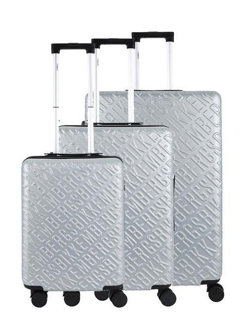 BIKKEMBERGS YUGINE Set mit 3 Trolleys: Kabine+Mittel+Groß Grau - Trolleyset