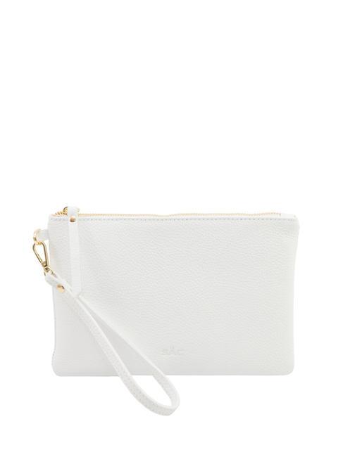 LESAC ROBERTA Dollar-Clutch aus Leder optisches Weiß - Damentaschen