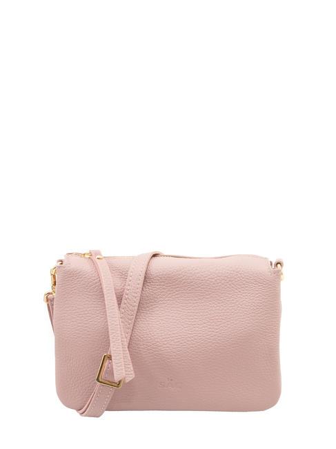 LESAC SIMONA Umhängetasche aus Tris-Dollar-Leder tausendjähriges Rosa - Damentaschen