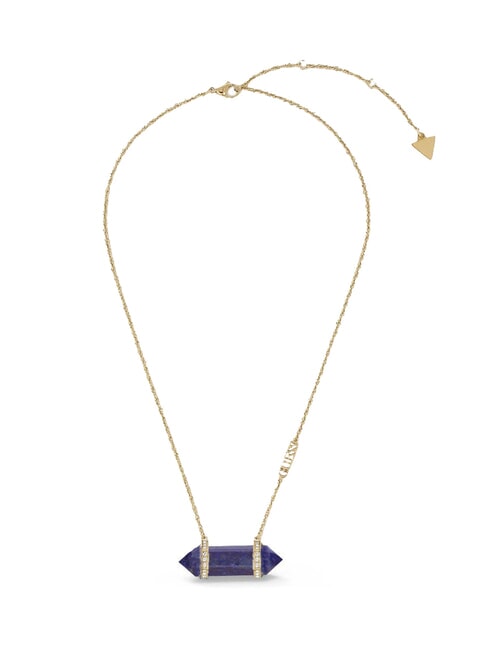 GUESS GOOD VIBES Halskette mit Stein Gelbgold/Blau - Halsketten