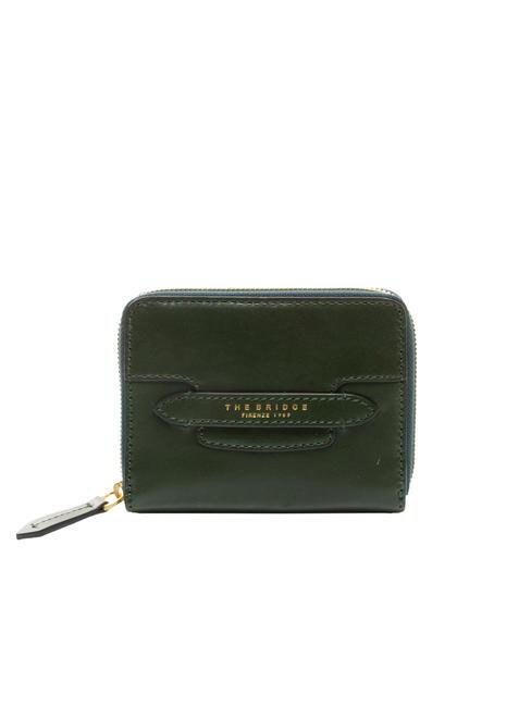 THE BRIDGE LUCREZIA Ledergeldbörse mit umlaufendem Reißverschluss goldfarbener Malachit - Brieftaschen Damen