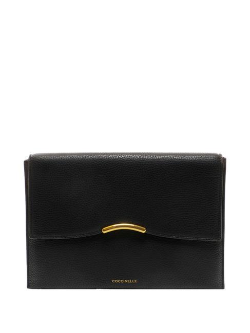 COCCINELLE DINA  Clutch aus Leder Schwarz - Damentaschen